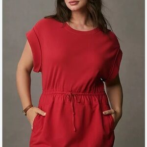 Anthropologie Daily Practice Red Mini Dress